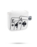 Pins and Aces White Out Ace of Spades - Mallet Putter Cover — detail close-up