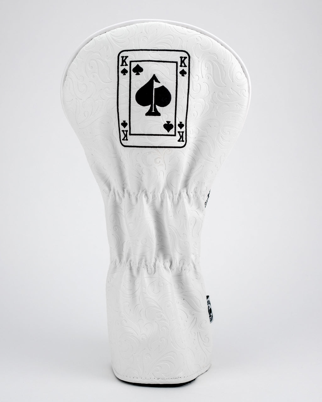 Pins and Aces White Out King of Spades - Driver Cover — back view
