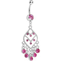 BodyCandy Pink Gem Chandelier Dreams Dangle Belly Ring — main product shot