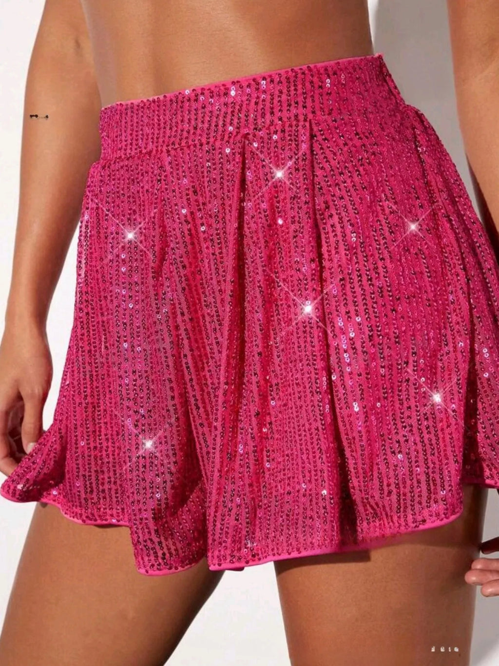 Sequin High Waist Shorts
