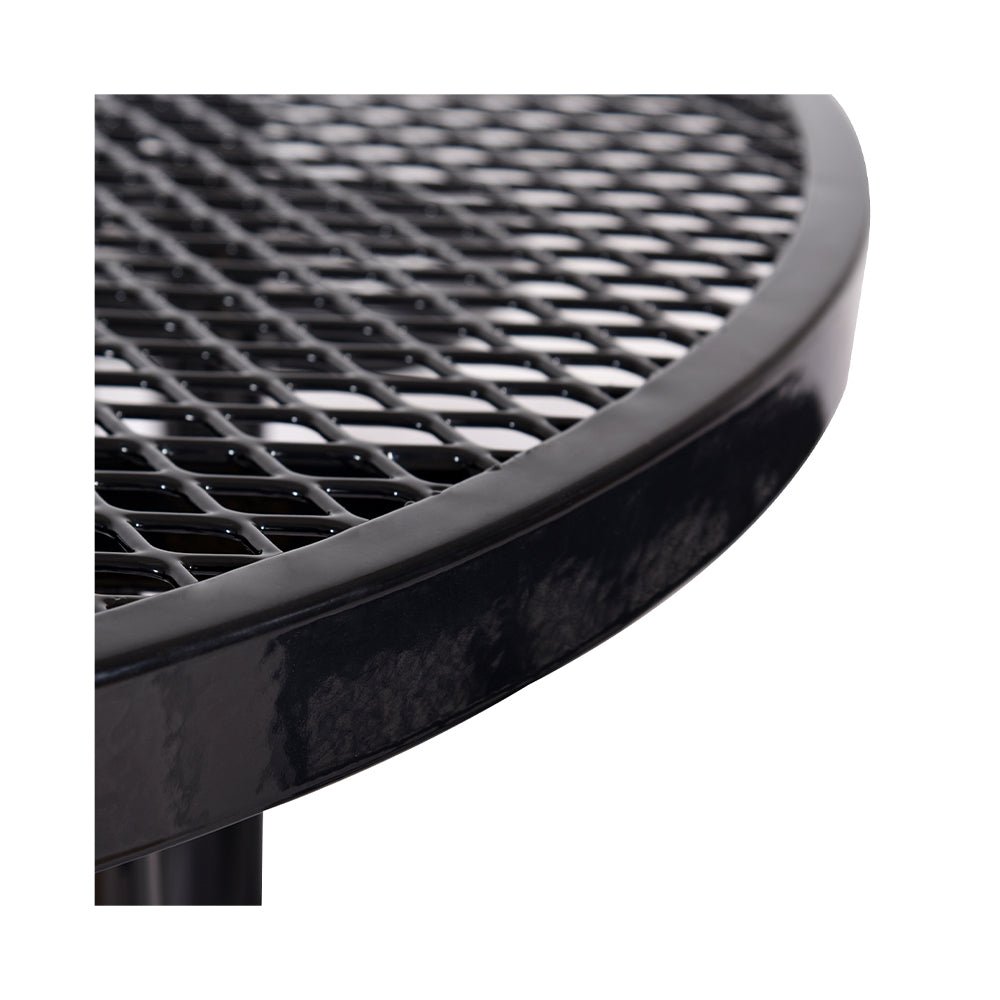Large 46-Inch Heavy-Duty Round Outdoor Steel Picnic Table With Umbrella Hole (SAK96428) – SAKSBY WHOLESALE, view 4