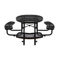 Large 46-Inch Heavy-Duty Round Outdoor Steel Picnic Table With Umbrella Hole (SAK96428) – SAKSBY WHOLESALE