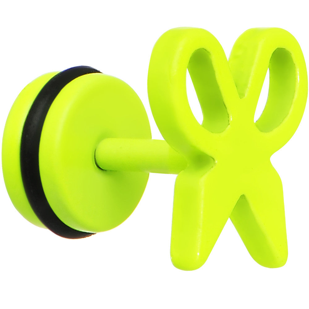 BodyCandy Light Green Neon Enamel Bow Cheater Plug — main product shot