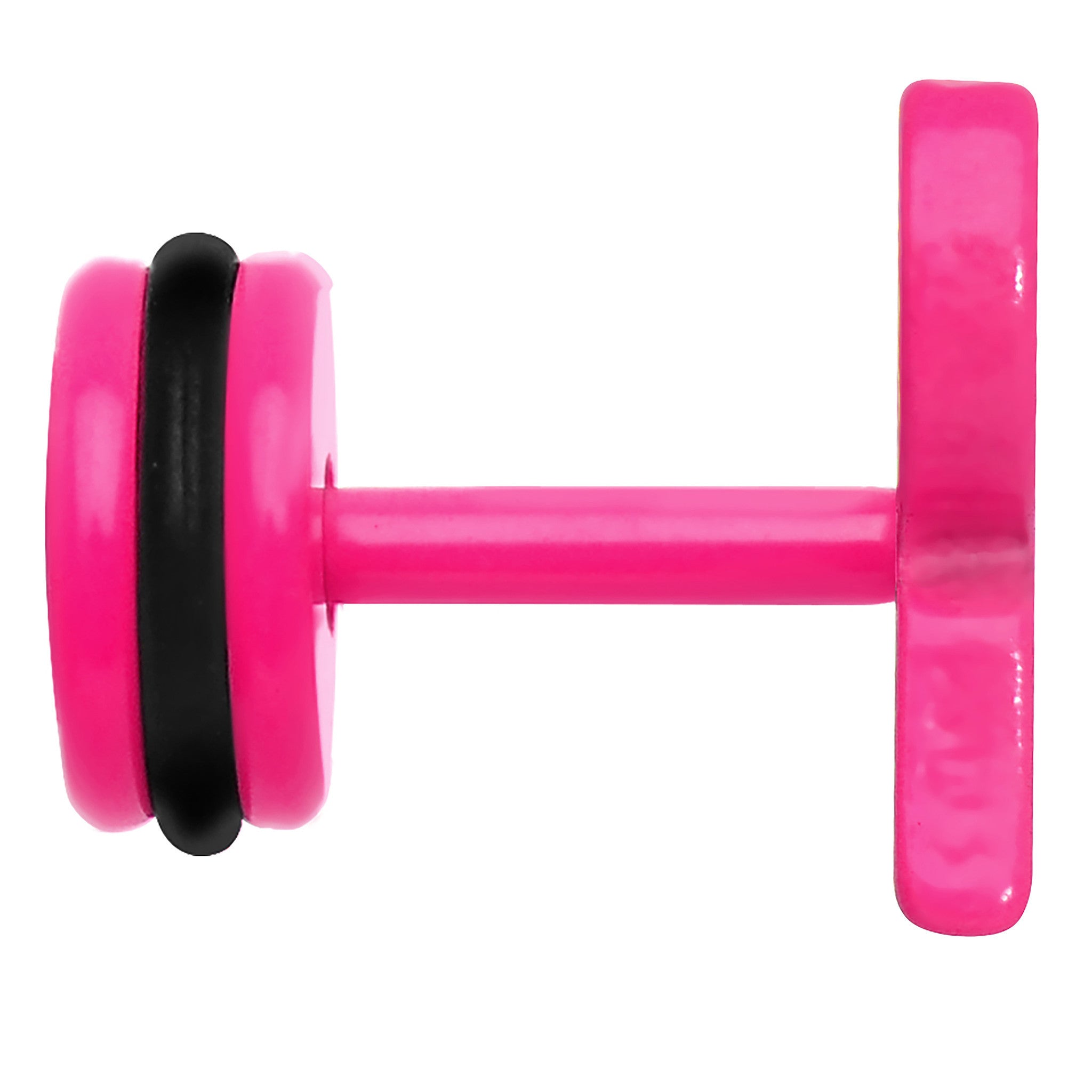 BodyCandy Pink Neon Enamel Snipping Scissors Cheater Plug — detail close-up