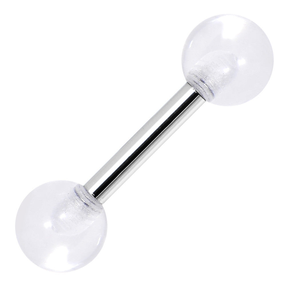 BodyCandy 16G 1/4 Acrylic Clear Tragus Cartilage Barbell — main product shot