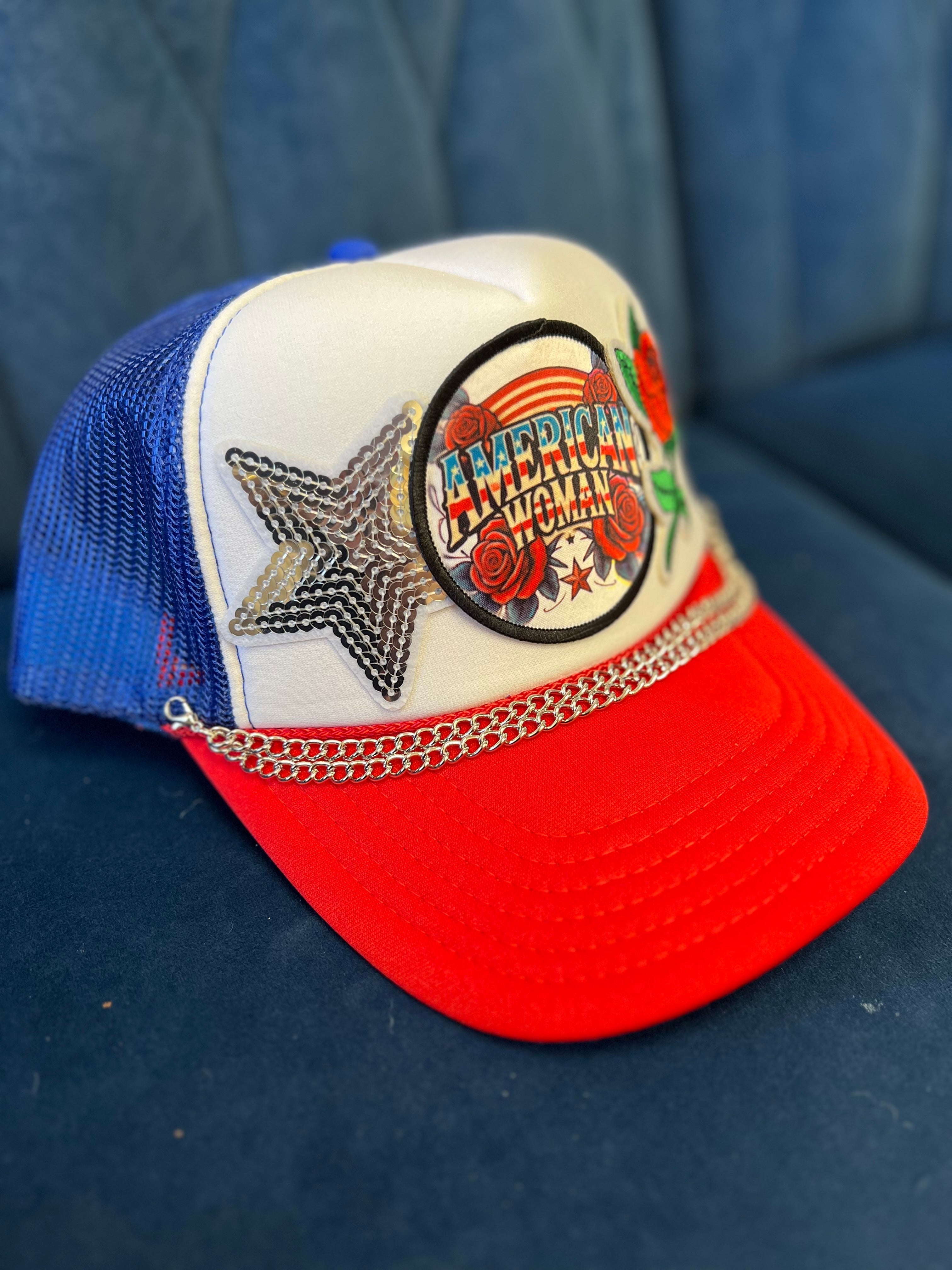 Pretty Little Patriot Pretty Little Patriot American Woman Patch Hat -clearance — main product shot