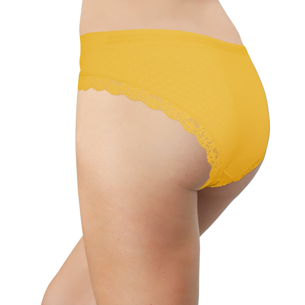 Love Libby Panties Scalloped Dot and Lace Seamless Tag Free Bikini — alternative angle