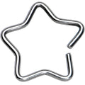BodyCandy 16G 1/2 Steel Hollow Star Closure Daith CartilageTragus Earring — main product shot