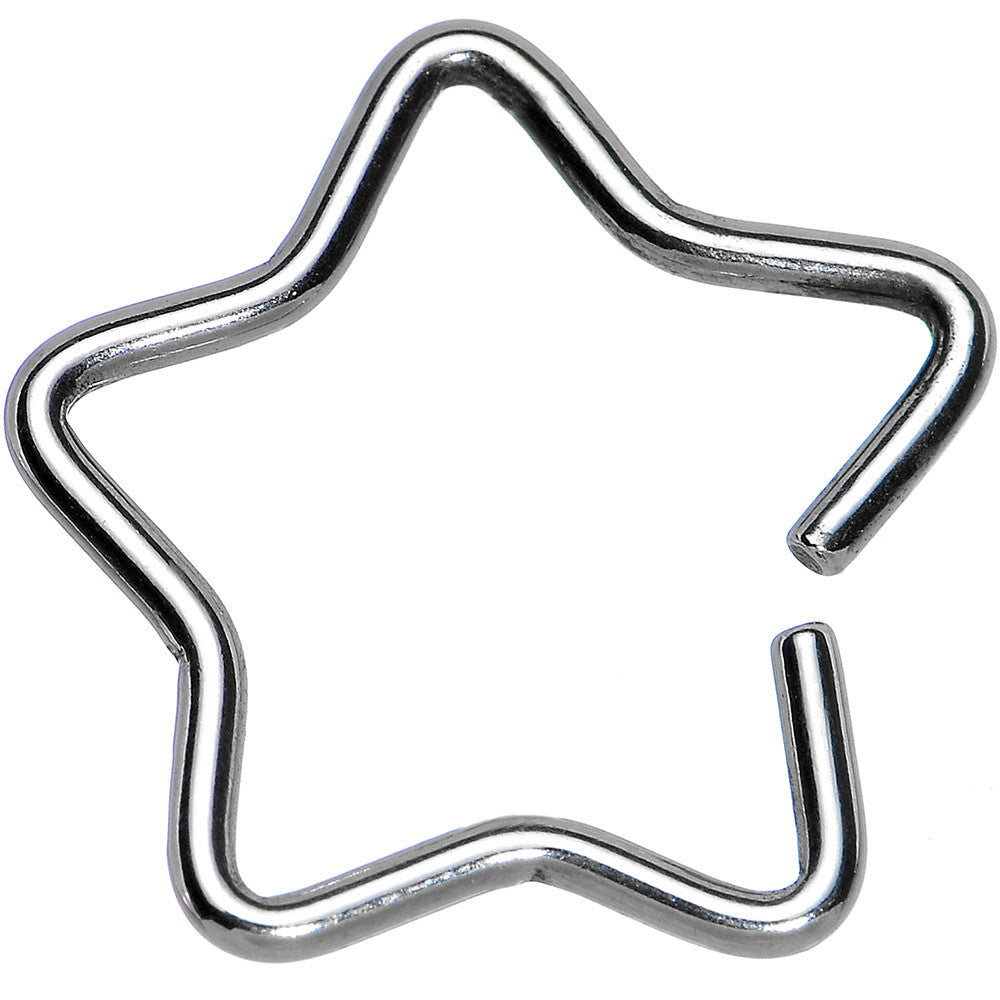 BodyCandy 16G 1/2 Steel Hollow Star Closure Daith CartilageTragus Earring — main product shot