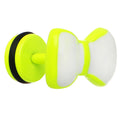 BodyCandy White on Light Green Neon Enamel Bow Tie Cheater Plug — main product shot
