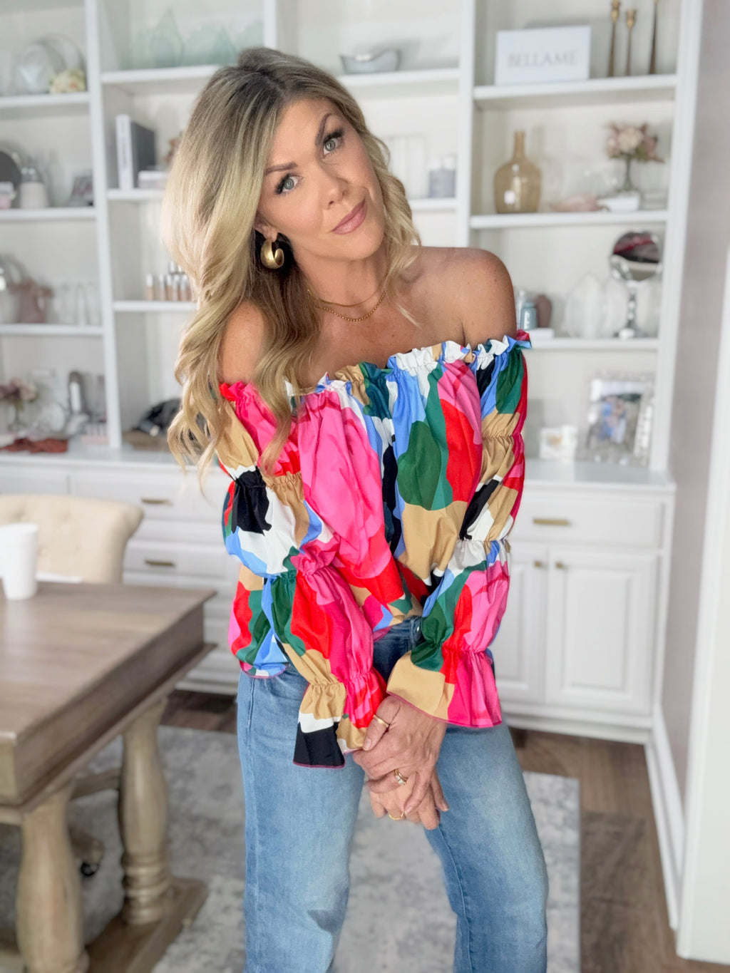 Pretty Little Patriot Pretty Little Patriot Fiesta Bright Blouse — construction detail