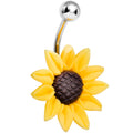 BodyCandy Stunning Sunflower Belly Ring — main product shot