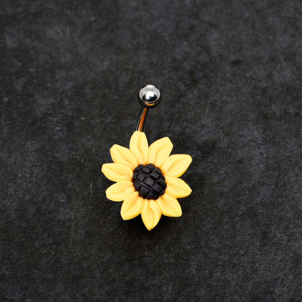 BodyCandy Stunning Sunflower Belly Ring — alternative angle
