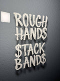 Luckless Outfitters Rough Hands Stack Bands Decal — main product shot