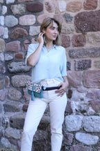 WONENA Soruka Juliette Print · Leather Belt Bag — detail shot 6