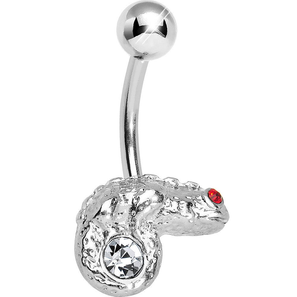 BodyCandy Clear Gem Lay Low Lizard Belly Ring — main product shot