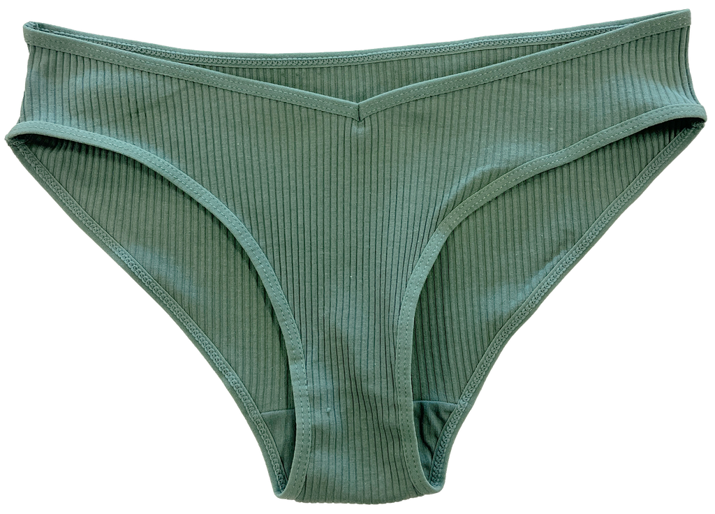 Love Libby Panties Cotton Rib Bikini — flat-lay composition