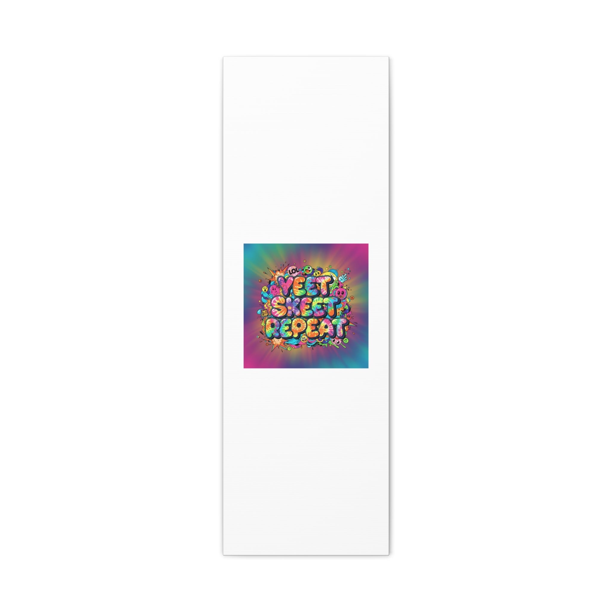 Yeet Skeet Repeat Canvas | Slogan & Glitch Graphic, Meme Phrase Wall Art