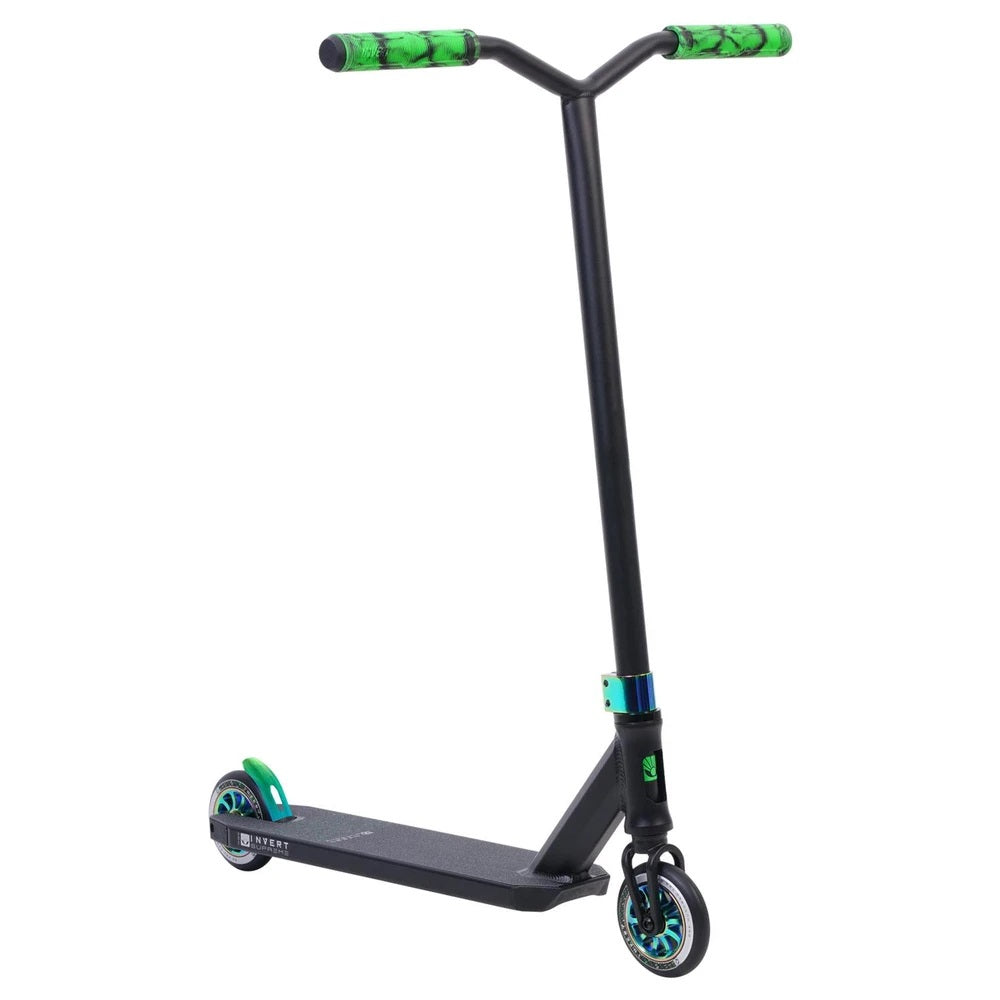 Invert Supreme 3-10-14 Complete Scooter - Black/Neo Green by Skates USA