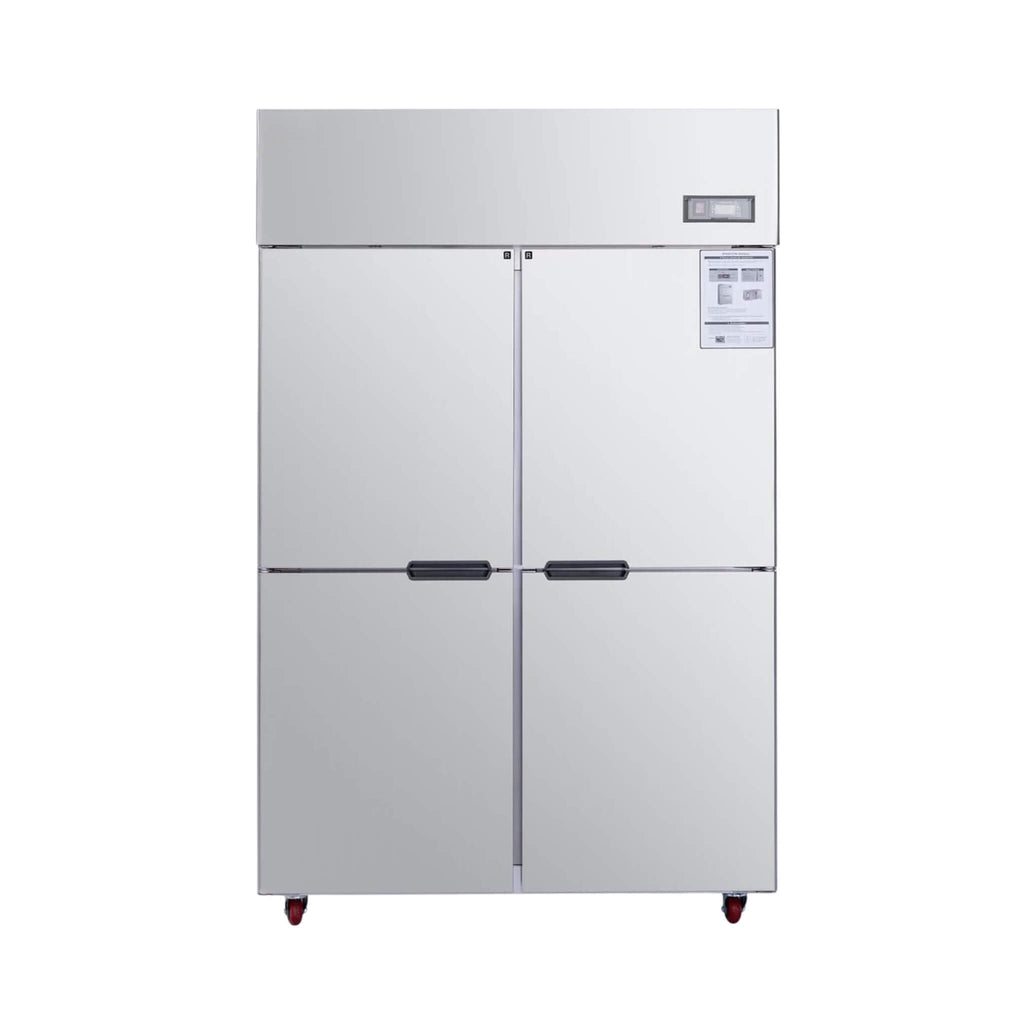48-Inch Commercial 33 Cu.Ft Stainless Steel Reach-In Refrigerator With Four Split Doors (SAK83046) – SAKSBY WHOLESALE