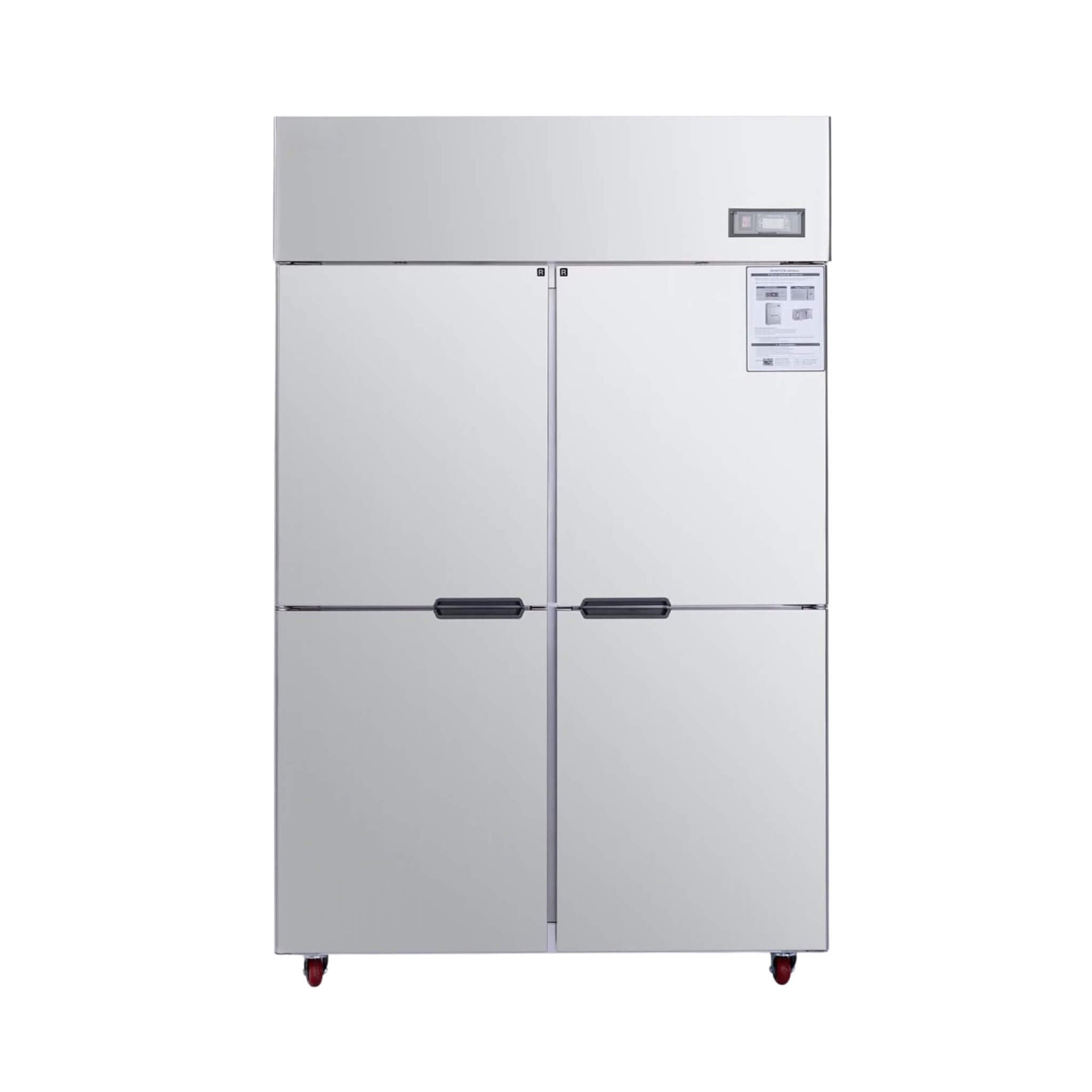 48-Inch Commercial 33 Cu.Ft Stainless Steel Reach-In Refrigerator With Four Split Doors (SAK83046) – SAKSBY WHOLESALE