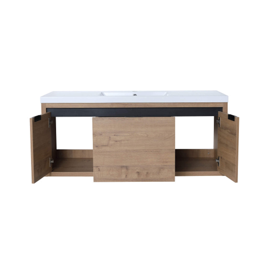 Nuvia Floating Bathroom Vanity With Resin Sink Soft Close Doors (SAK82560) – SAKSBY WHOLESALE, view 11