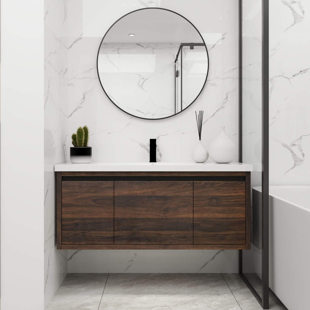 Nuvia Floating Bathroom Vanity With Resin Sink Soft Close Doors (SAK82560) – SAKSBY WHOLESALE
