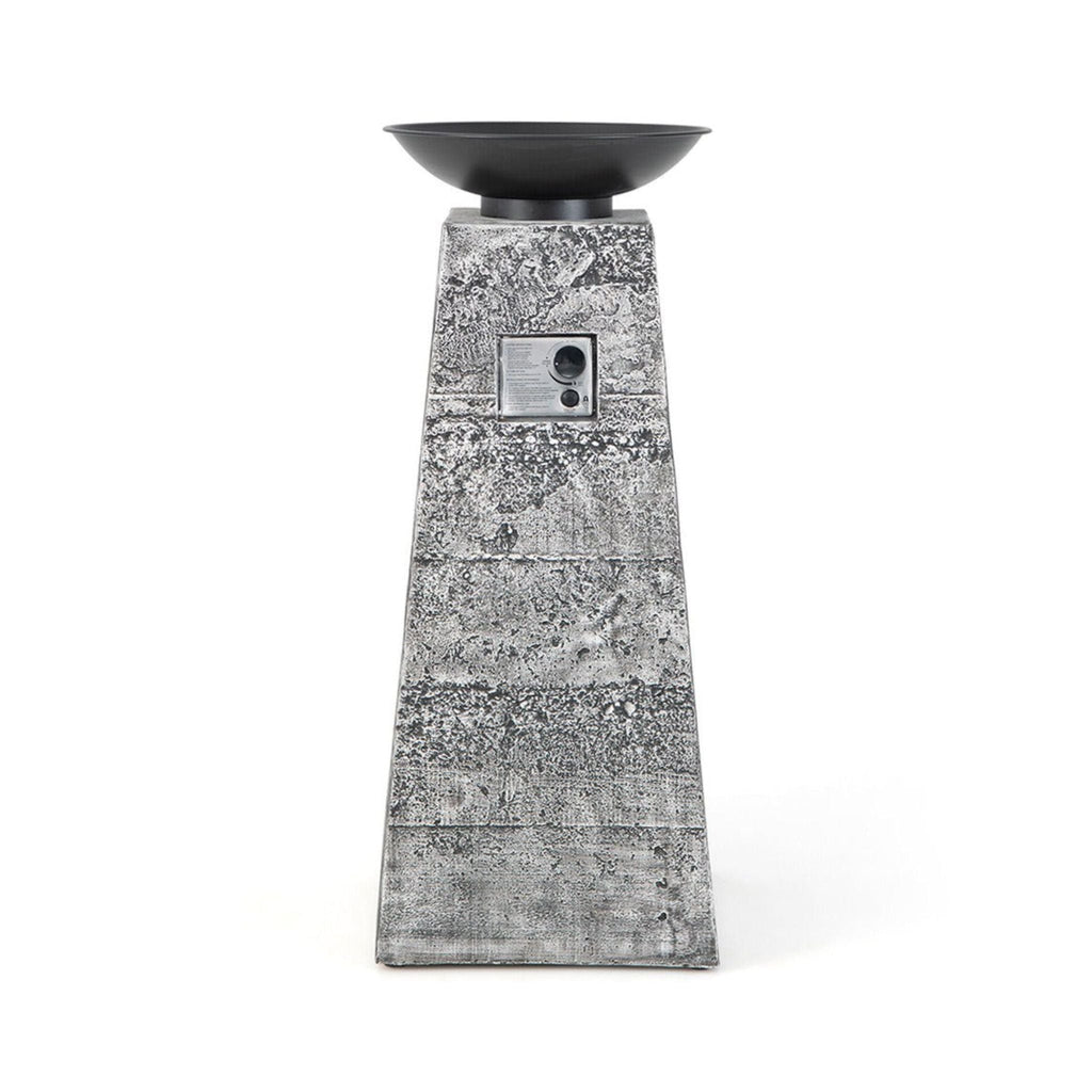 48-Inch Large Outdoor Propane Fire Bowl Column With Cover & Lava Rocks (SAK70938) – SAKSBY WHOLESALE