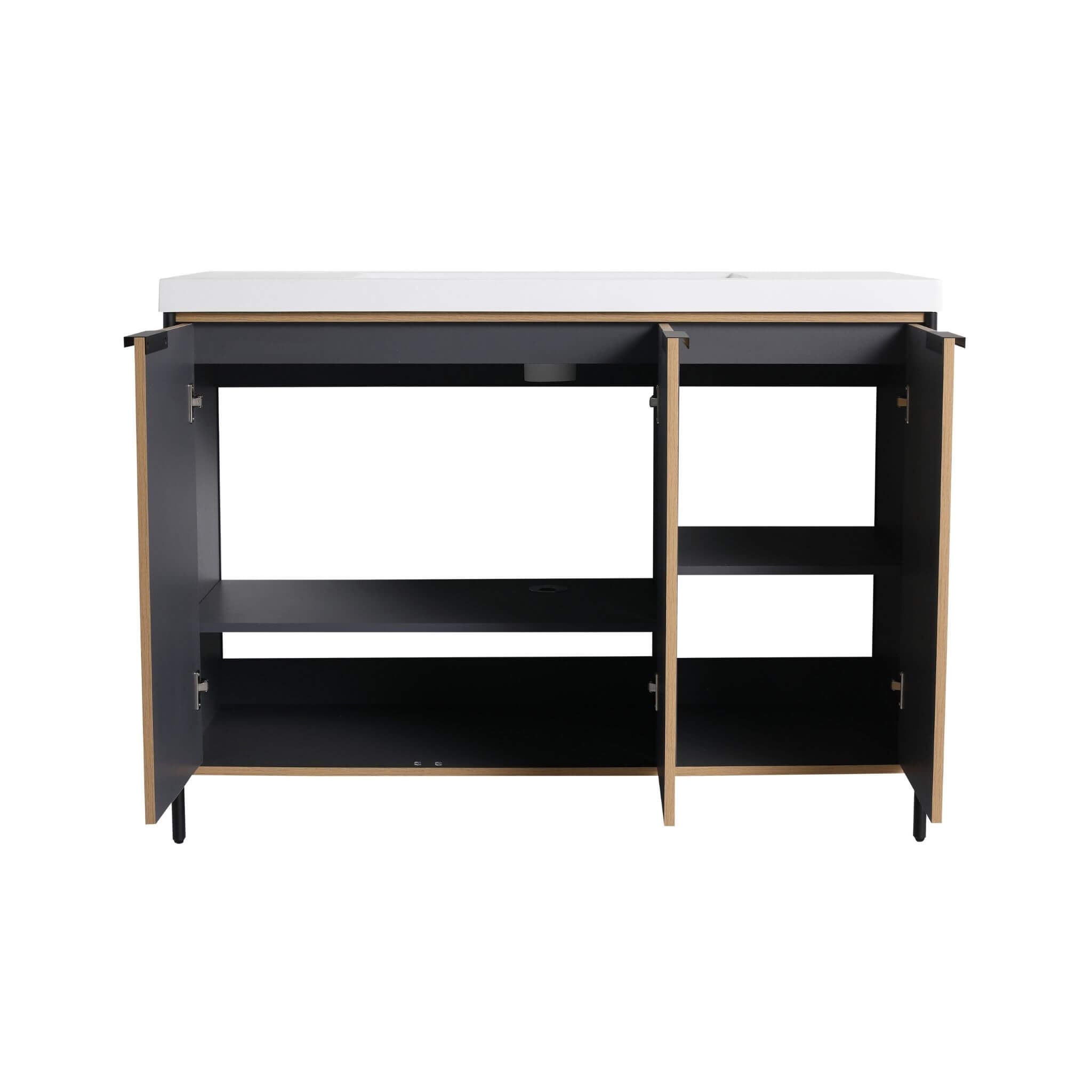 Nuvia 48-Inch Modern Light Coffee Freestanding Vanity With Resin Sink (SAK97502) – SAKSBY WHOLESALE, view 15