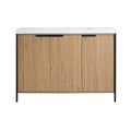 Nuvia 48-Inch Modern Light Coffee Freestanding Vanity With Resin Sink (SAK97502) – SAKSBY WHOLESALE