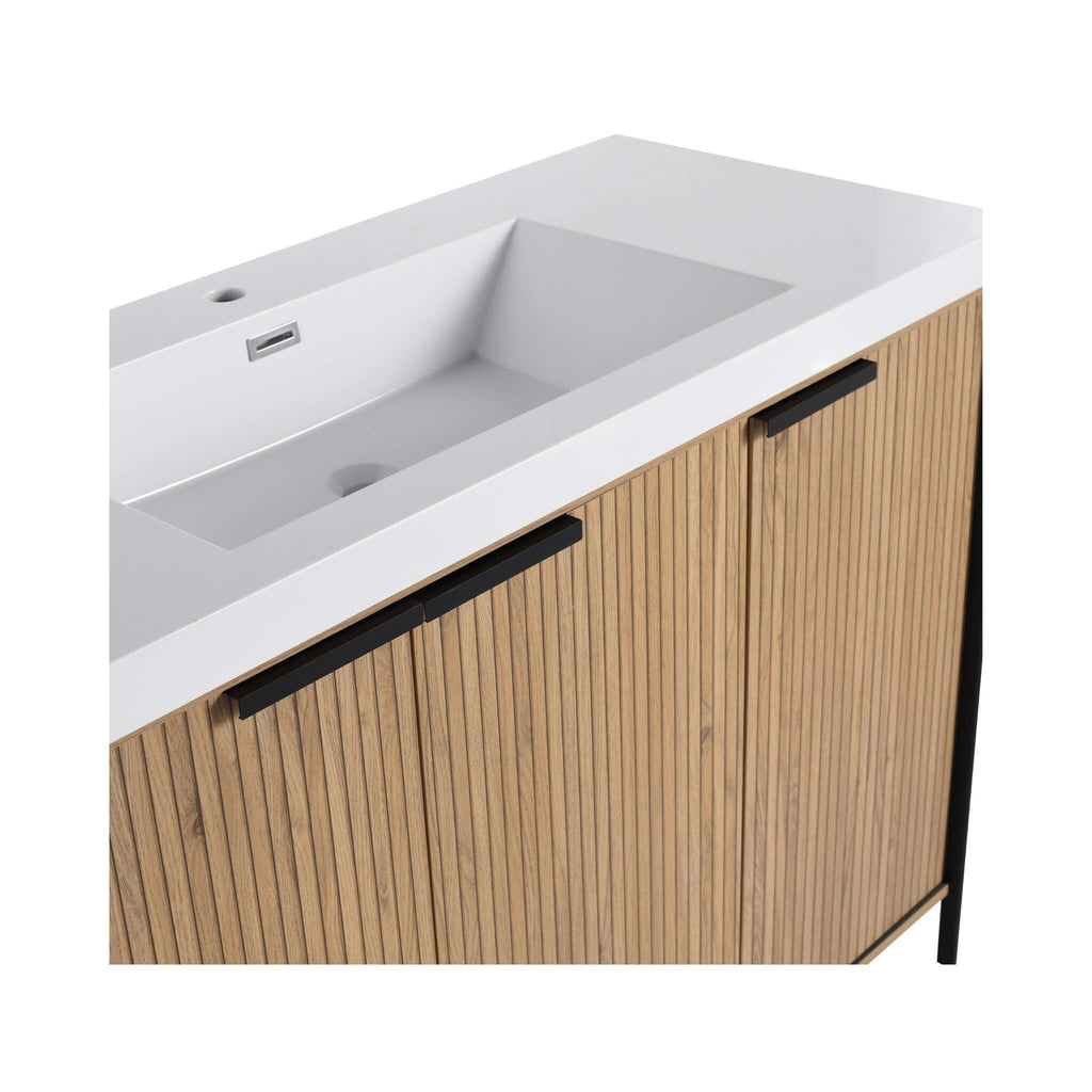 Nuvia 48-Inch Modern Light Coffee Freestanding Vanity With Resin Sink (SAK97502) – SAKSBY WHOLESALE, view 13
