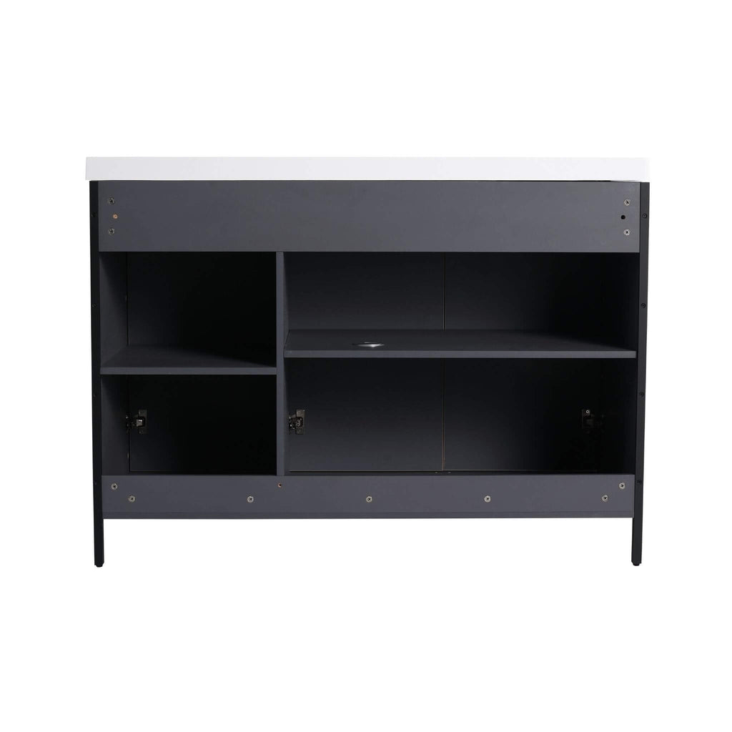 Nuvia 48-Inch Modern Light Coffee Freestanding Vanity With Resin Sink (SAK97502) – SAKSBY WHOLESALE, view 14