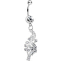 BodyCandy Clear Gem Icy Winter Branch Dangle Belly Ring — main product shot