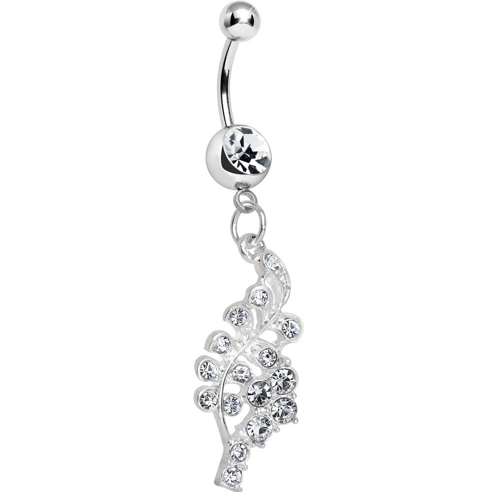 BodyCandy Clear Gem Icy Winter Branch Dangle Belly Ring — main product shot