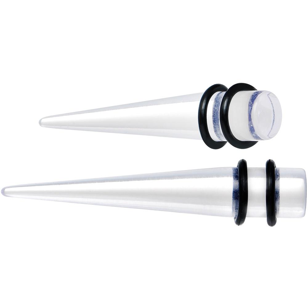 BodyCandy 14G to 00G 18 Piece Set Ear Stretching Kit in Clear Acrylic — lifestyle context
