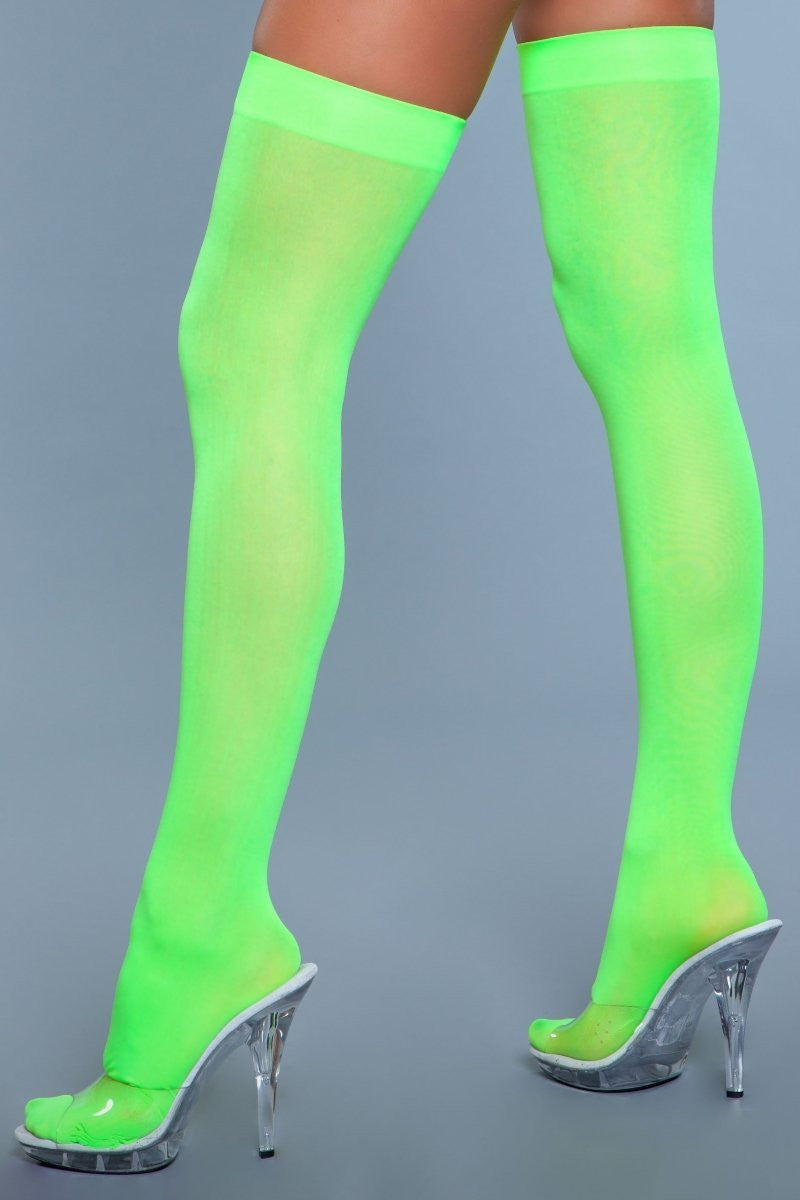 Love Spark Cove | Intimate Apparel, Pleasure Shop & Free Shipping 1932 Opaque Nylon Thigh Highs — fabric or material detail