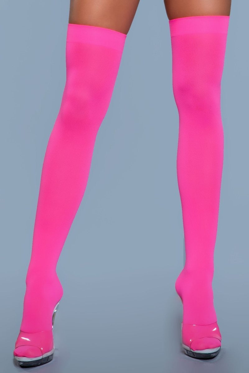 Love Spark Cove | Intimate Apparel, Pleasure Shop & Free Shipping 1932 Opaque Nylon Thigh Highs — lifestyle context