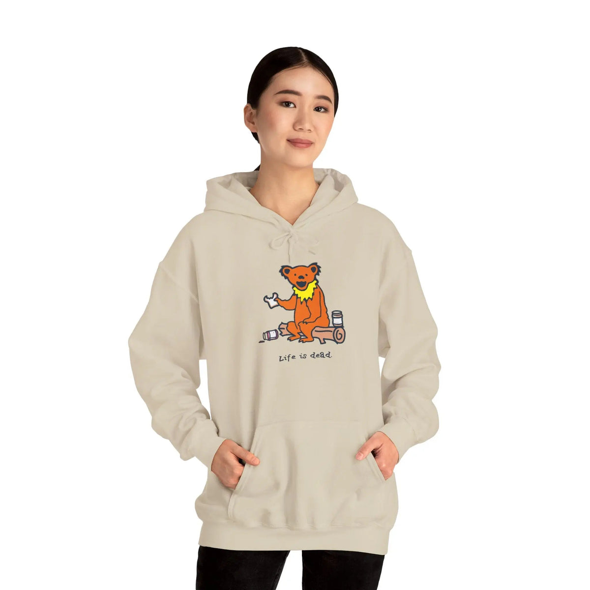 Life is Dead Snackin' Bear Hoodie
