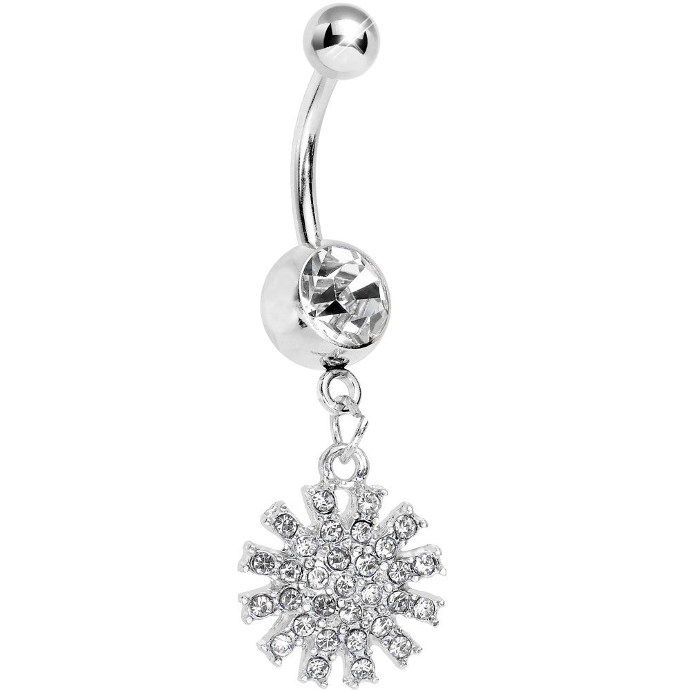 BodyCandy Clear Gem Summertime Sunburst Dangle Belly Ring — main product shot