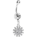 BodyCandy Clear Gem Summertime Sunburst Dangle Belly Ring — main product shot