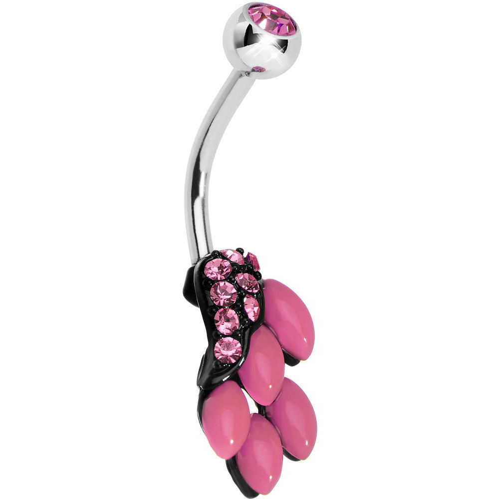 BodyCandy Pink Gem and Fruit on the Vine Belly Ring — main product shot