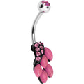 BodyCandy Pink Gem and Fruit on the Vine Belly Ring — main product shot