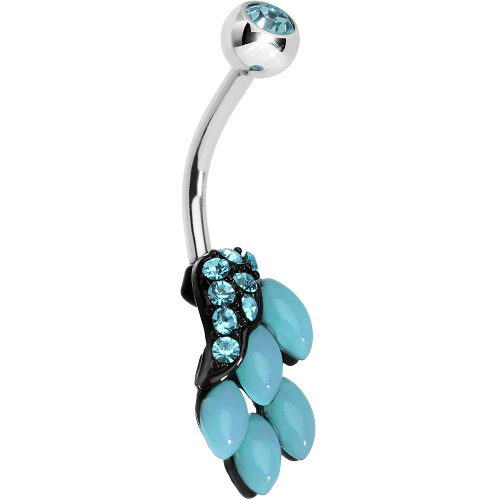 BodyCandy Aqua Gem and Fruit on the Vine Belly Ring — main product shot