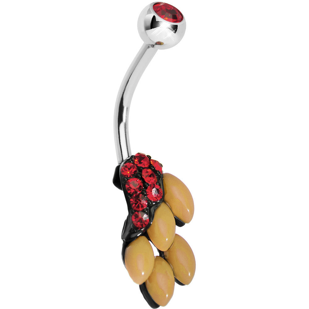 BodyCandy Orange Gem and Fruit on the Vine Belly Ring — main product shot