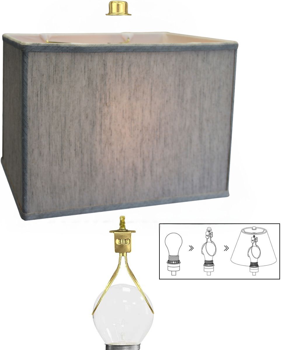 Rectangular Drum Lampshade (8x14) (8x14) x 10 CLIP-ON FITTER Softback Textured Oatmeal – LampsUSA, view 4