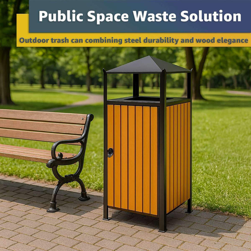 49-Gallon Heavy-Duty Commercial Outdoor Trash Can With Covered Top (SAK72136) – SAKSBY WHOLESALE, view 4