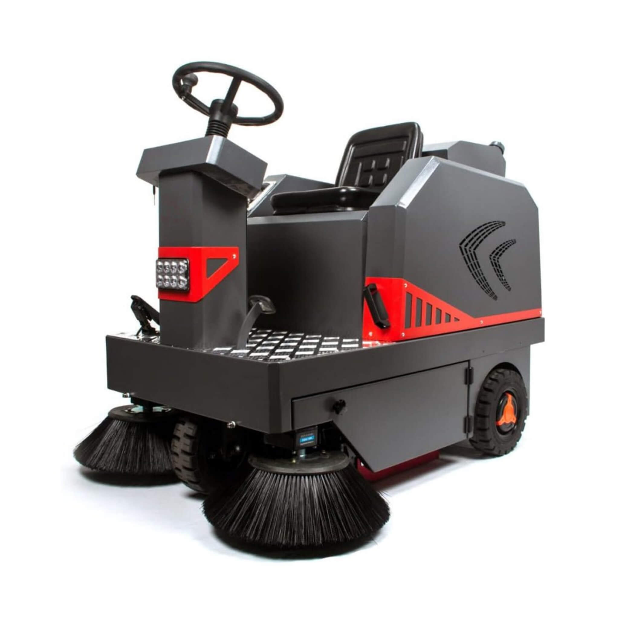 49-Inch Heavy-Duty 1400W Electric Industrial Ride-On Floor Sweeper With Dustbin & Water Tank (SAK18436) – SAKSBY WHOLESALE, v