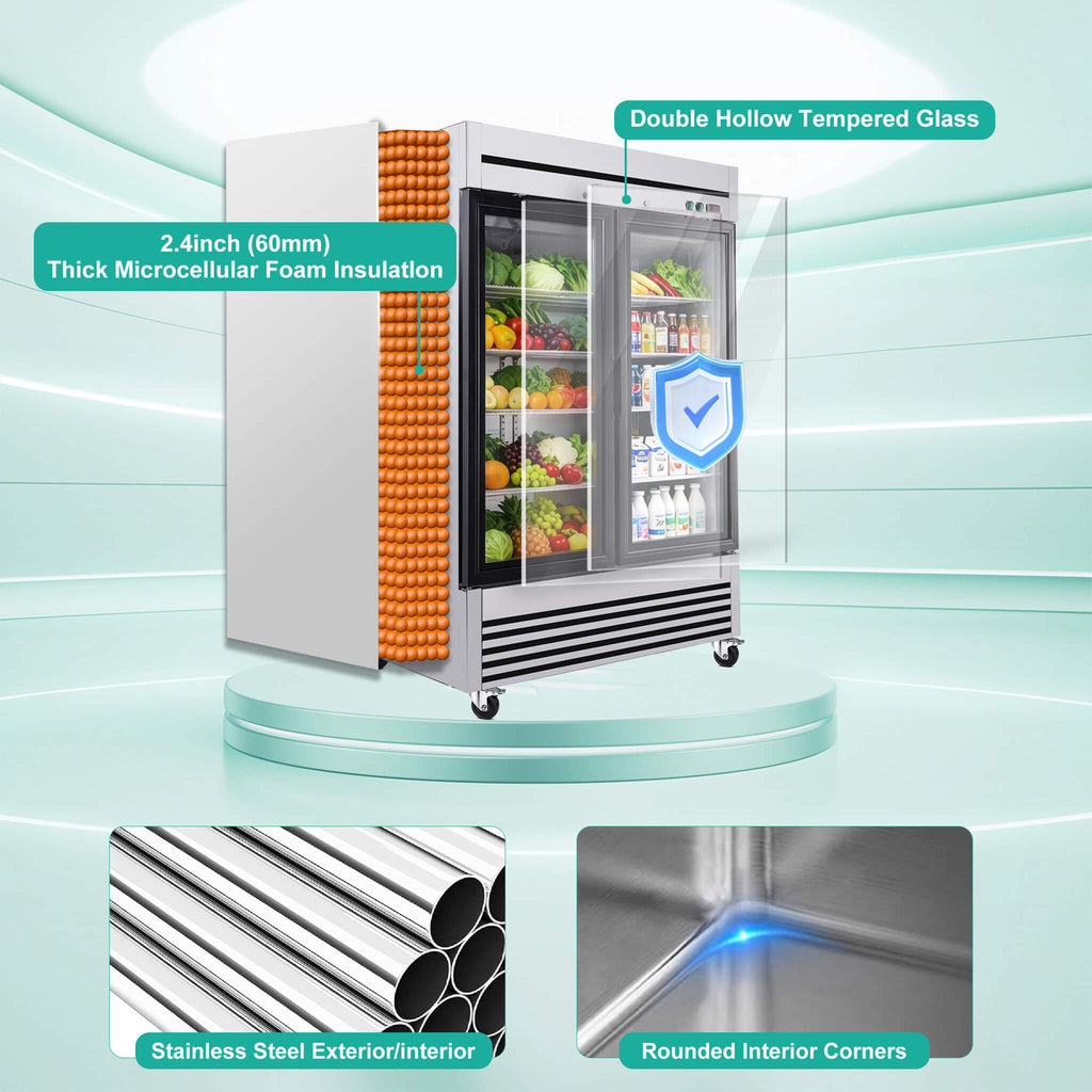 49-Inch Upright Commercial Reach-In Display Refrigerator (SAK16785) – SAKSBY WHOLESALE, view 6