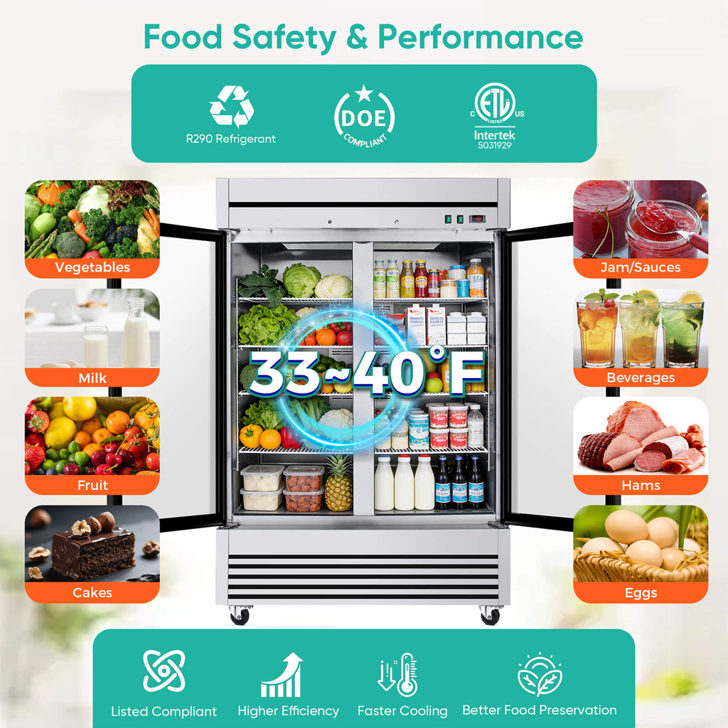 49-Inch Upright Commercial Reach-In Display Refrigerator (SAK16785) – SAKSBY WHOLESALE, view 4