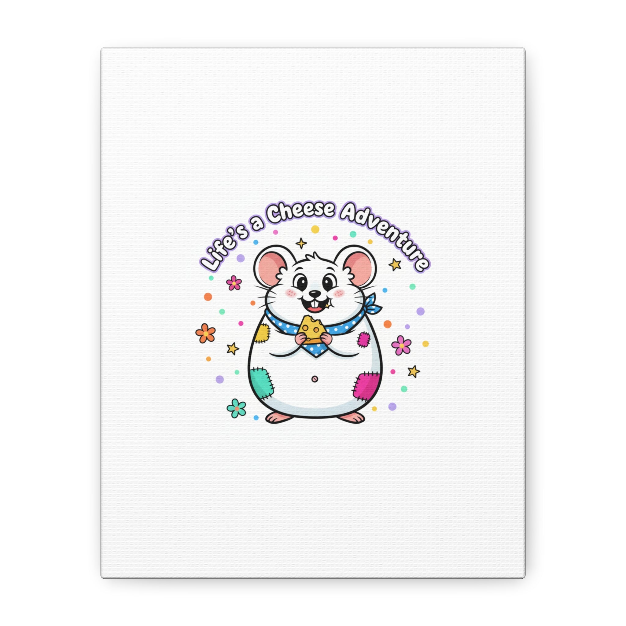 Life's a Cheese Adventure Canvas | Rodent-Core rat art print